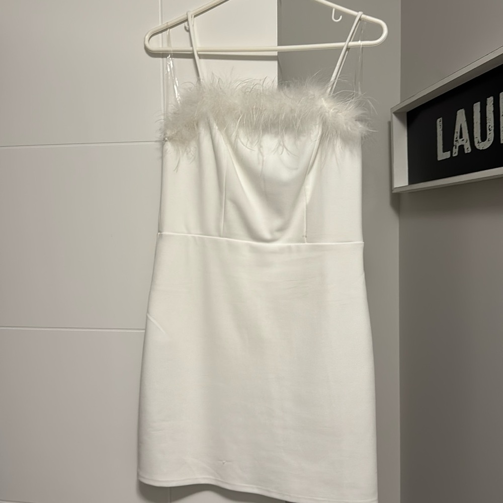 White feather dress